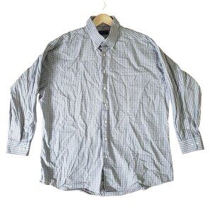 Dockers Premium Mens Never Iron Button Up Shirt  Size XXL Plaid Cotton Office